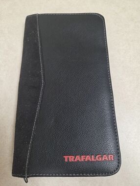 Trafalgar Black Zip Around Passport Papers Holder
